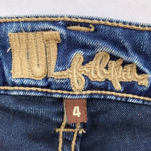 Kut from the Kloth Raw Hem Dark Wash Straight Leg Ankle Jean 4 - Picture 2 of 5